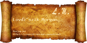 Lovászik Morgan névjegykártya